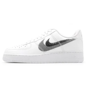 Nike Air Force 1 Low ’07 Spray Paint Swoosh White Black Grey